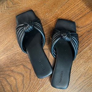 Brand new Open Edit knotted black sandals